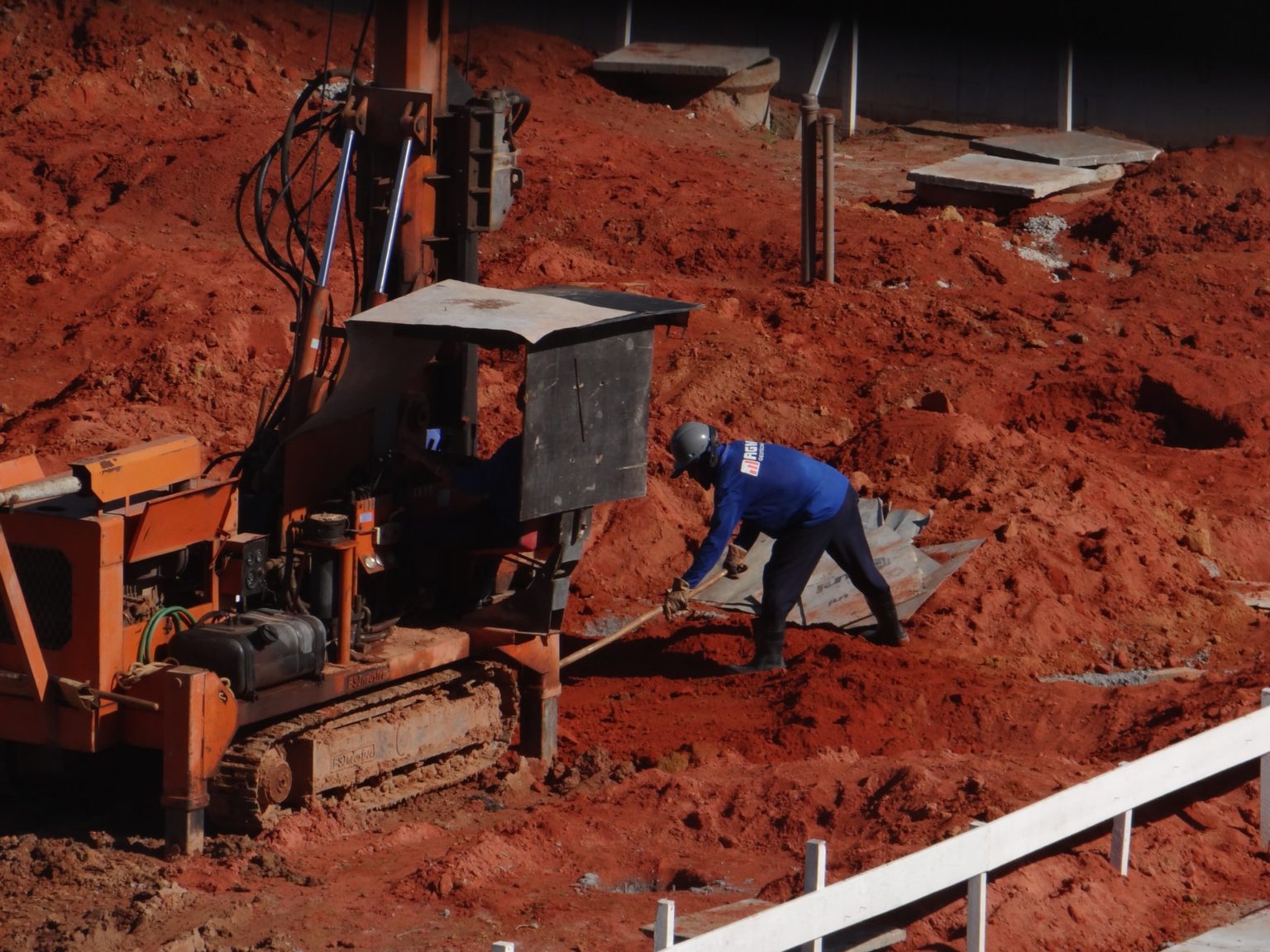 a person working in a construction site