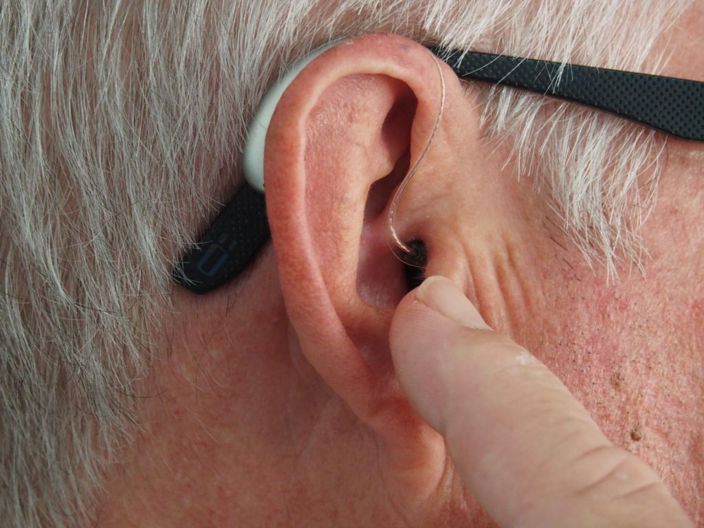 a close-up of a person's ear