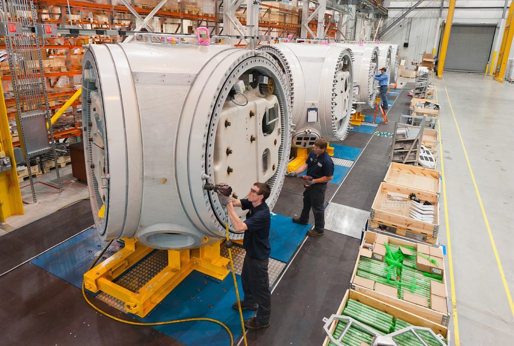 a large machine in a factory