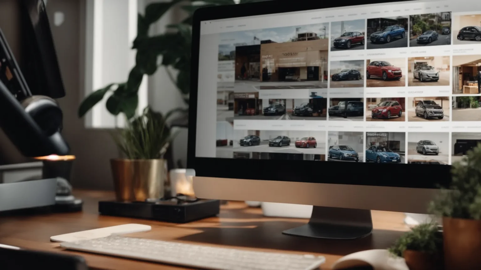 a bustling online shopping website on a computer screen, highlighting an influx of traffic and sales growth.