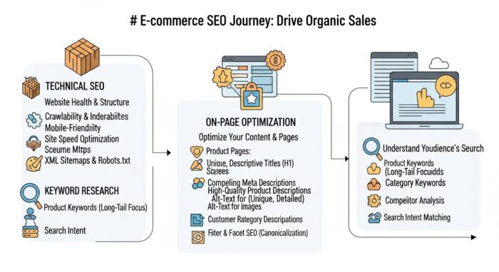 e-commerce seo guide &mdash; featured illustration