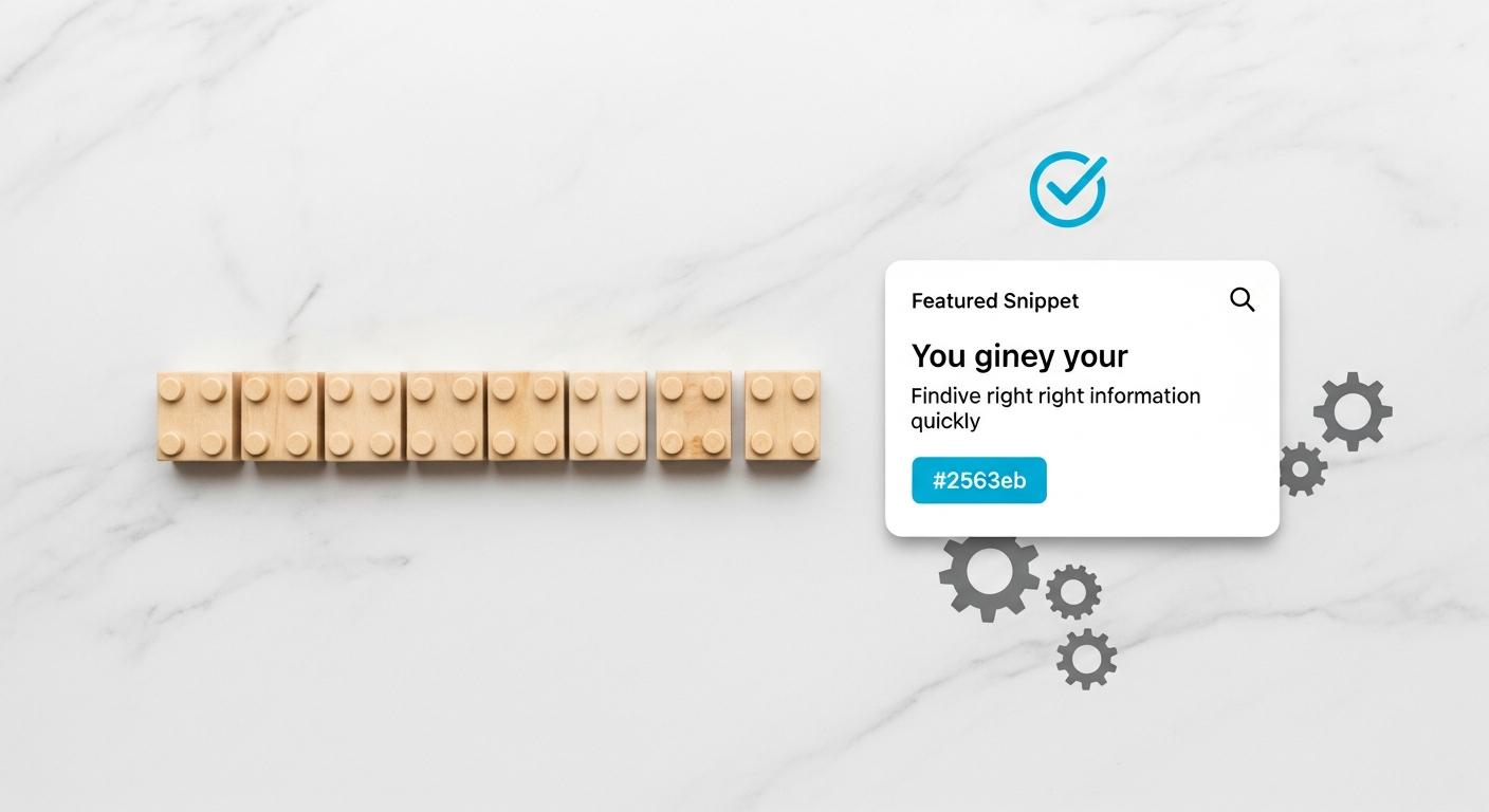 Infographic showing content structure for voice search optimization with short paragraphs and bullet points