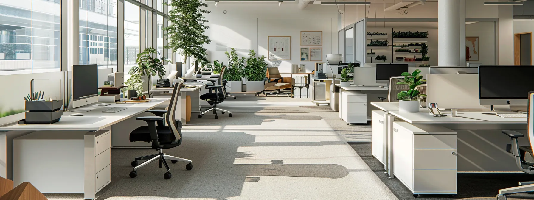 a sleek, organized workspace featuring modular furniture solutions that promote efficiency and adaptability for agency operations.